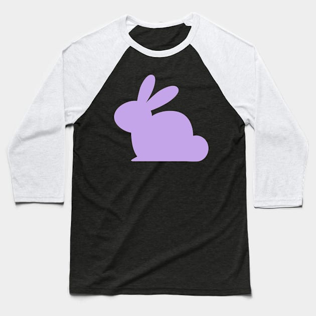 Pastel purple solid rabbit Baseball T-Shirt by Kristalclick 